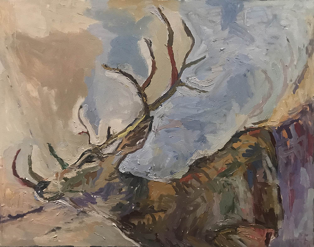 <b>Dear Head (2021)</b><br />24x36"<br />Oil on canvas