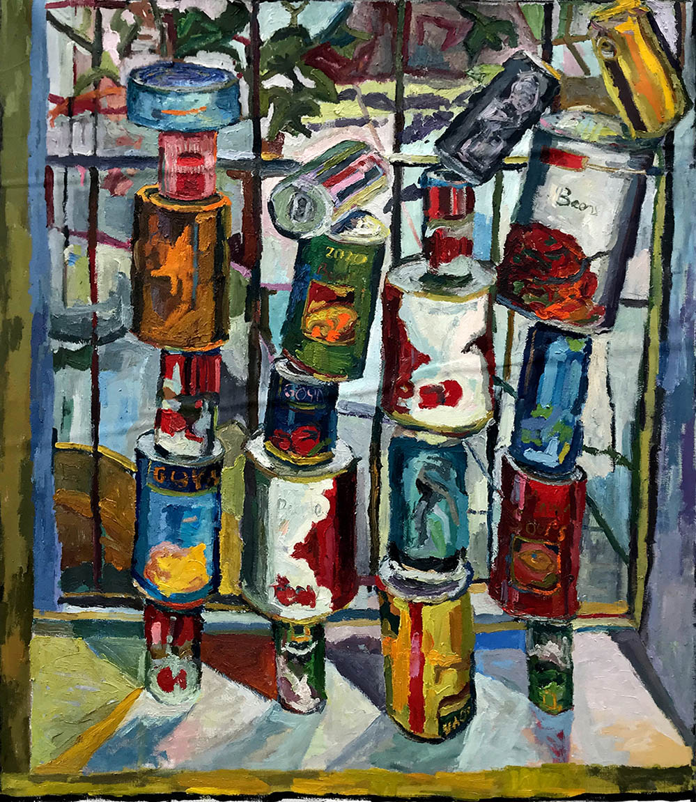 <b>Small Ones At The Bottom (2020)</b><br />46x41"<br />Oil on canvas