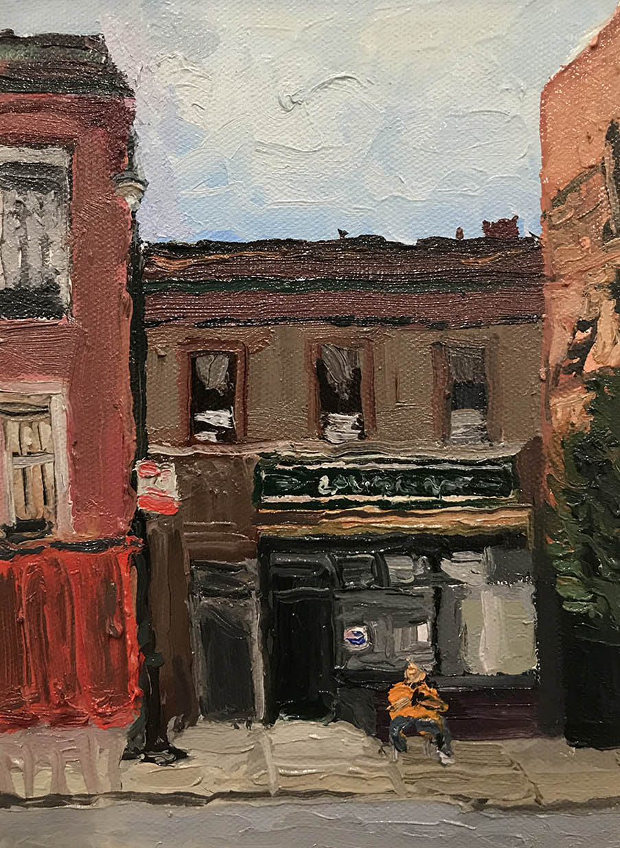 <b>Brooklyn Launrdomat (2022)</b><br />8x10"<br />Oil on canvas