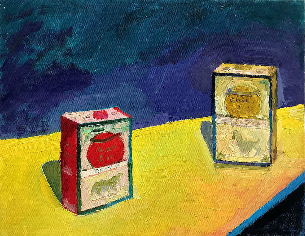<b>Six Feet Apart (2020)</b><br />11x14"<br />Oil on canvas