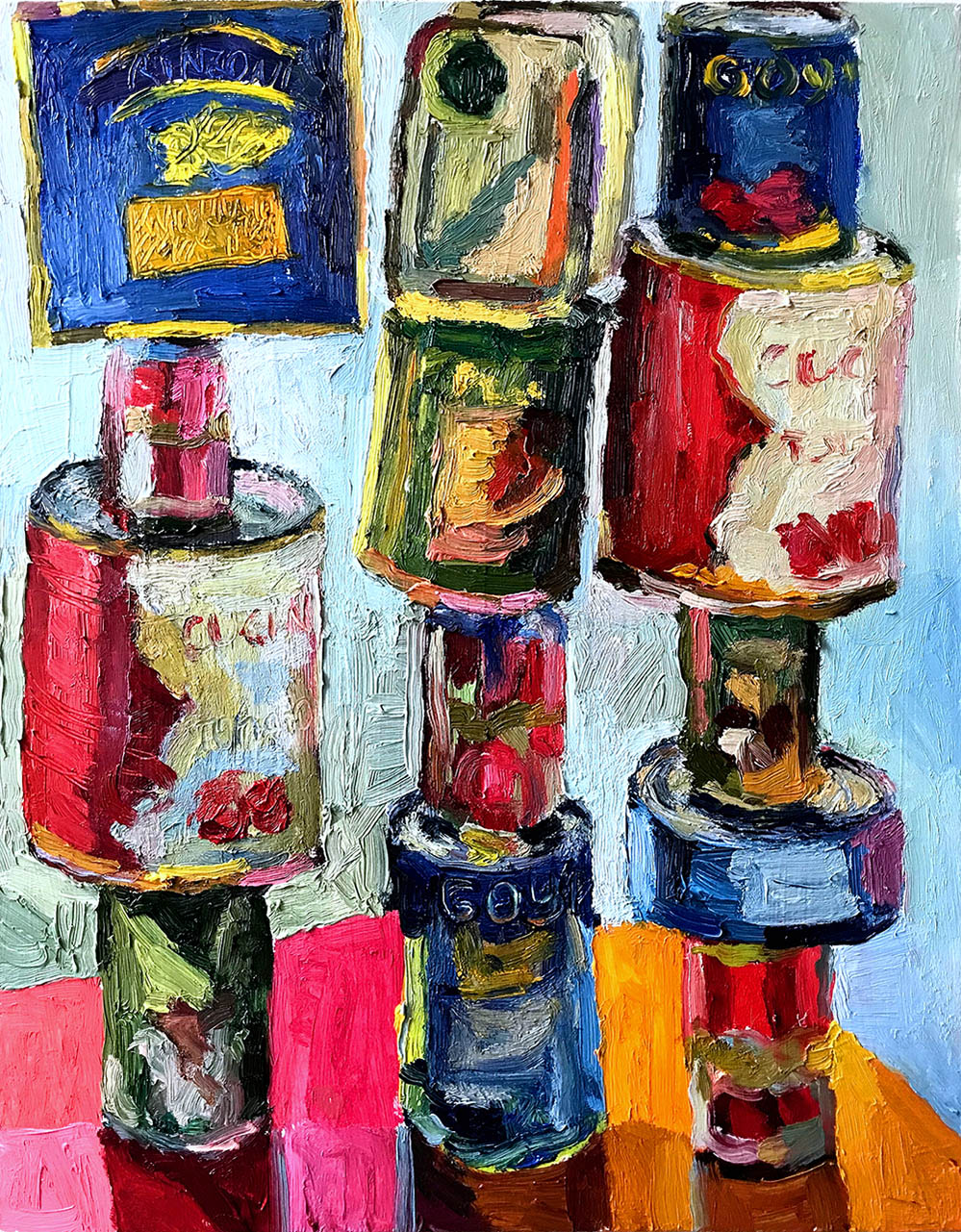 <b>The Bigs to the Top (2020)</b><br />14x11"<br />Oil on wood panel