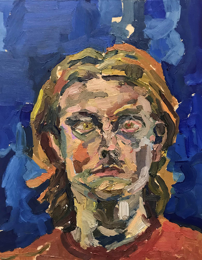 <b>James (2019)</b><br />14x11"<br />Oil on wood panel