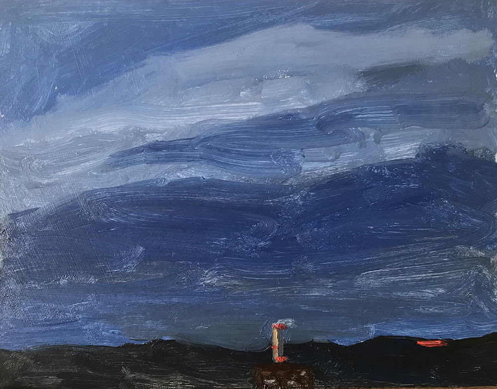 <b>Basel Tower III (2023)</b><br />9x12"<br />Oil on panel