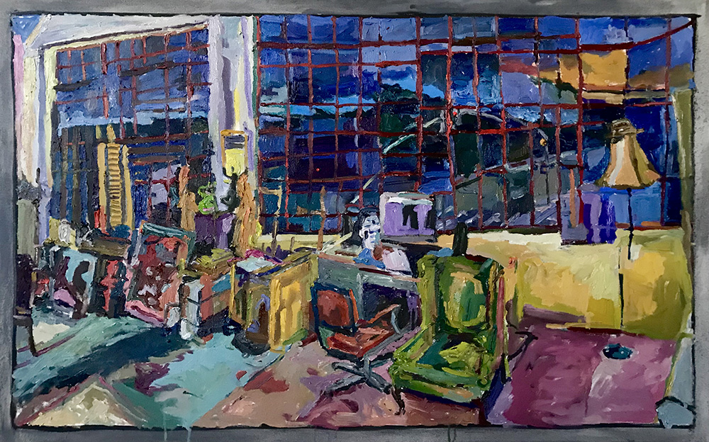 <b>L.A. by night (2021)</b><br />36x48"<br />Oil on canvas