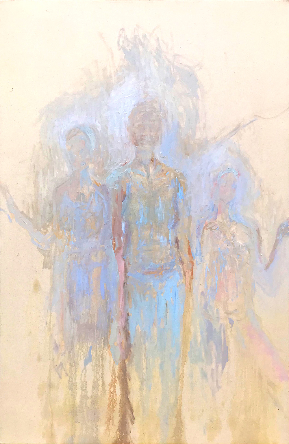 <b>Walking Wounded (2022)</b><br />58x38"<br />Oil on canvas